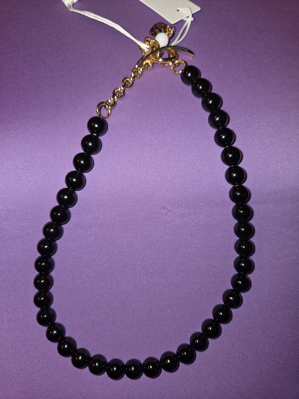 Gold-Accent Black Beaded Necklace - Women's Jewelry